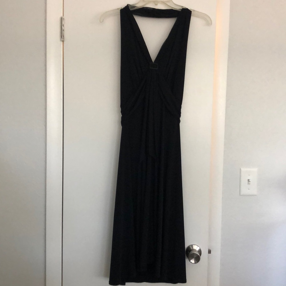 London Times black halter dress